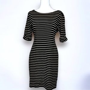 Karen Scott Women's Casual Dress - Body-Hugging Striped Wear-Anywhere - Size M